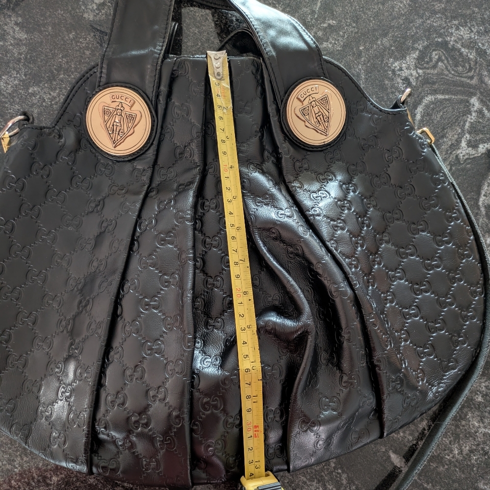 Gucci Authentic Vintage Hand Black LeatherMonogram - Picture 8 of 16
